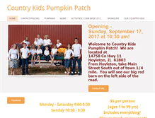 Tablet Screenshot of countrykidspumpkinpatch.com